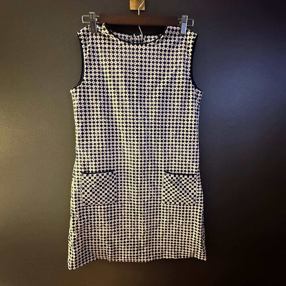 Oscar De La Renta Houndstooth Sleeveless Dress Girls Sz 14 or Wm XS